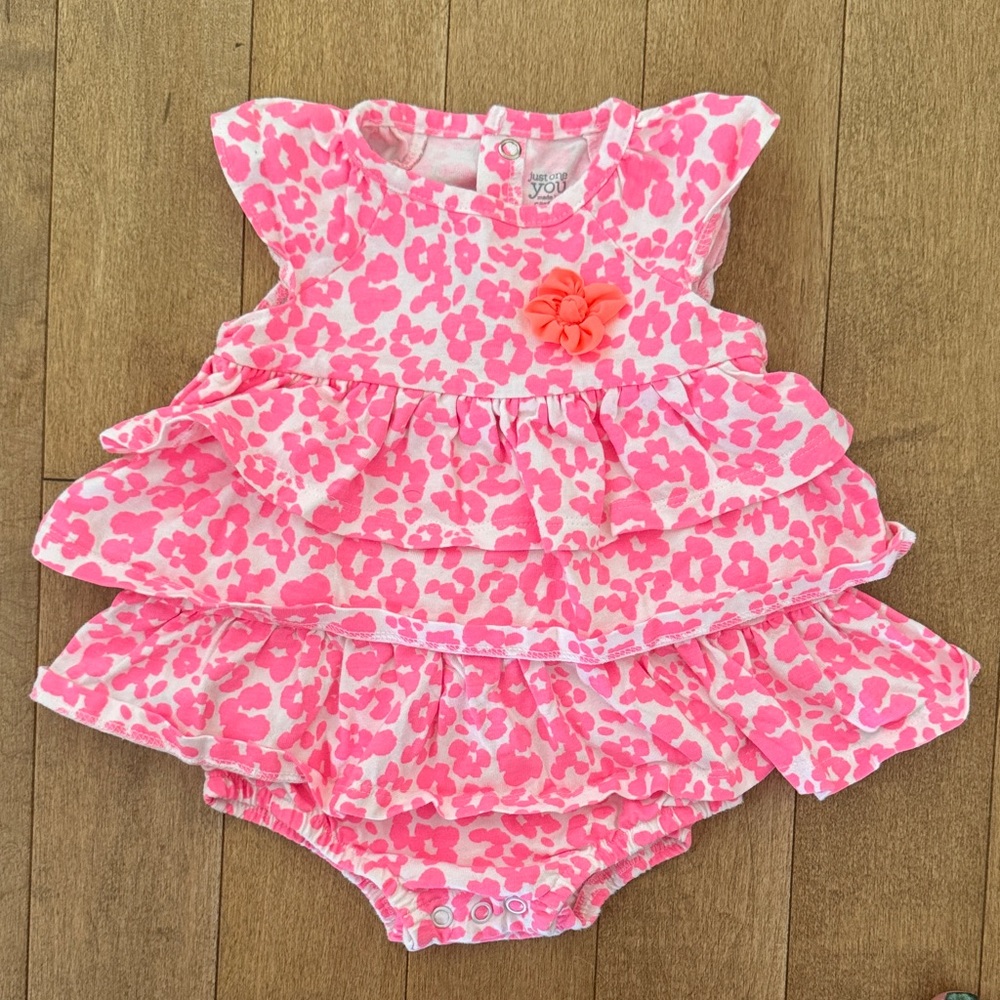 Carter's Pink Floral Ruffle Diaper Cover